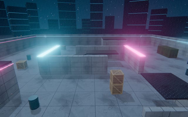 NEON SHIPYARD map in ZeroFront